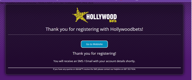 How to register a Hollywoodbets account
