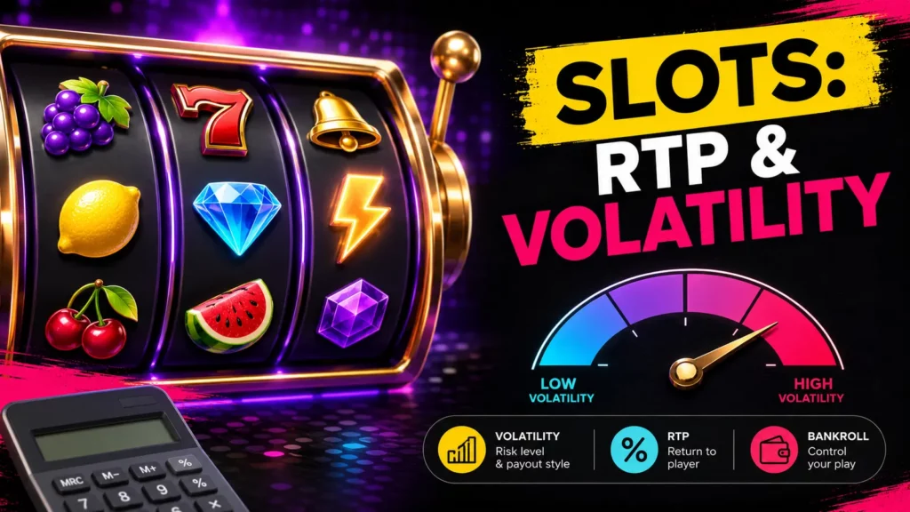 EasyBet slots guide explaining RTP, volatility and bankroll control