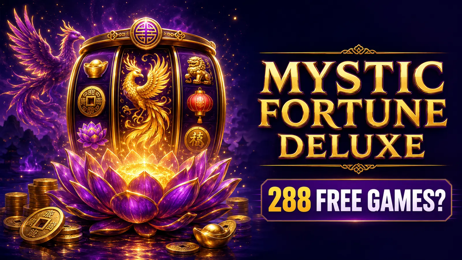 Mystic Fortune Deluxe Spina Zonke review graphic asking whether 288 free games are possible